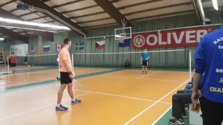 Ratzer vs Rykowski World Racketlon Champs 2016 Badminton [upl. by Dett499]