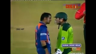 Gambhir Fight With Kamran Akmal  India vs Pakistan [upl. by Cyrille]