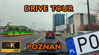 ⁴ᴷ⁶⁰ 🇵🇱 PoznanPoland  Drive tour aroud Poznan November 2024 4K [upl. by Aidnis937]