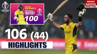 Glenn Maxwell Century Highlights Maxwell Hitting fastest 100 in 40 balls  AUS vs NED Highlights [upl. by Ong321]