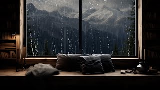 Relaxing Rainfall Background Noise for Stress Reduction  Rain Thunder Window [upl. by Neehcas239]