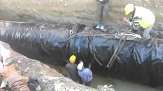 DI pipe laying works in Nepal [upl. by Ettelrac]