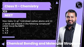 How many i sp2 hybridised carbon atoms and ii π bonds are present in the following compound [upl. by Enyleve]