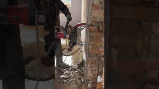 Part 268 wallsmashinganddemolition wallcuttingmachine oldhouserenovation [upl. by Ploch]