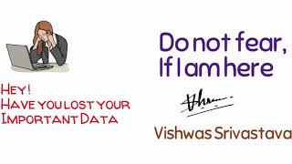 Recover your deleted data  testdisk data recovery tool  Have you lost your data  vishwas hindi [upl. by Hamlen588]