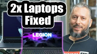 2x Laptops Repair Lenovo Legion and Samsung  Polarized light Vs Anti glare talk [upl. by Asia]