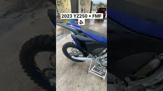 2023 YZ250  FMF Factory Fatty  FMF Shorty silencer 😍 motocross moto shorts motovlog [upl. by Noskcaj757]