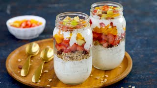 HOW TO MAKE A FRUITY PARFAIT  QUICK amp EASY  ZEELICIOUS FOODS [upl. by Libyc396]