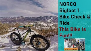 Fat Bike Check 2018 Norco Bigfoot with Upgrades and Ride [upl. by Hafinah894]