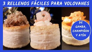 3 rellenos fáciles para volovanes [upl. by Dorie597]