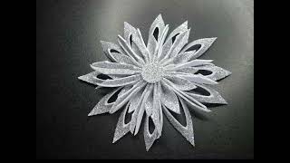 DIY Foam Glitter Flower – Elegant Holiday Decoration [upl. by Ettena830]