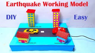 earthquake working model  simple and easy for science exhibition  diy  howtofunda [upl. by Gathard690]