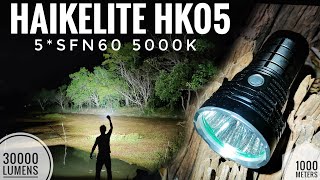 Haikelite HK05 SFN605 5000K 30000 lumens 1000 meters [upl. by Lybis607]