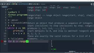 Lynkurs i Pythonprogrammering [upl. by Nosdrahcir]