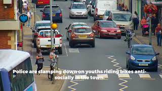 Youth captured on CCTV doing wheelie down Gorleston High Street [upl. by Nazarius346]