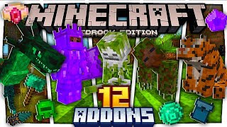 😱Los 12 MEJORES ADDONSMODS SURVIVAL para MINECRAFT PE 120 a 12050  MODS MINECRAFT PE 12050 [upl. by Azzil]