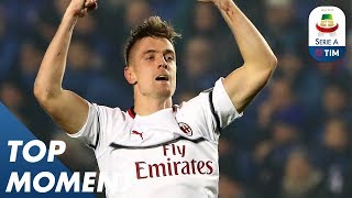 Piątek scores wonderful goal against Atalanta  Atalanta 13 Milan  Top Moment  Serie A [upl. by Adamek]