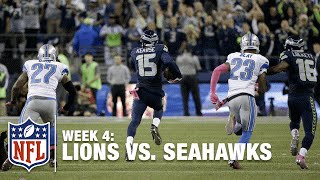 Russell Wilson Scrambles and Finds Jermaine Kearse for 50 Yards  Lions vs Seahawks  NFL [upl. by Pitts913]