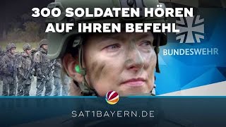 300 Soldaten hören auf ihren Befehl Frau erstmals BataillonsKommandeurin [upl. by Ellehcir470]