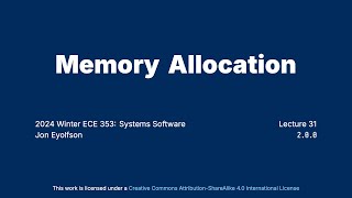 quotMemory Allocationquot Operating Systems Course at University of Toronto [upl. by Duong]