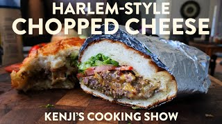 Harlem Chopped Cheese Sandwich  Kenjis Cooking Show [upl. by Aurlie580]