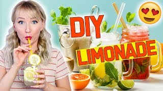 DIY LIMONADE  4 EASY Sommer Getränke  Erfrischend amp Lecker  TheBeauty2go [upl. by Roer]