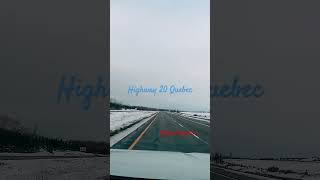 Quebec Trans Canada Highway 20 travel winter shorts explore quebec canada [upl. by Mackler]