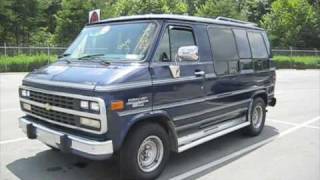 1994 Chevrolet G20 Conversion Van Start Up Exhaust and In Depth Tour [upl. by Merideth]