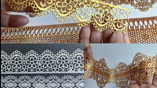 essbare Tortenspitze selber machen  cake lace  Zucker Spitze  Tortendekoration  gold [upl. by Atiniuq673]