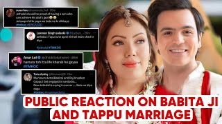 Public Reaction on Babita Ji Tapu Marriage Munmun Dutta And Raj Anadkat Wedding Reaction By fans [upl. by Avitzur]