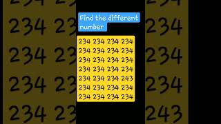 find the different number sort maths puzzle ytsort sortpuzzlegamenumbergame numberpuzzle [upl. by Kendre790]