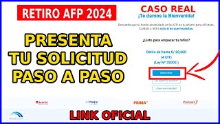 RETIRO DE AFP 2024  Como SOLICITAR el RETIRO de mi AFP INTEGRA 2024  GUIA Paso a Paso LINK OFICIAL [upl. by Idnac]