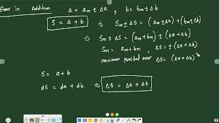 110102 CL 11 Physics Ch Units and Dimensions P 02 Math of Errors Propagation of Errors Analysis [upl. by Milford]