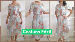 Vestido Ciganinha Muito Fácil passo a passo Corte e costura Nível Iniciantes [upl. by Denni]