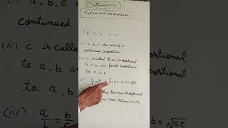 Continued Proportion method Mathformulashorts2024 Ratio and proportion chapter shorts [upl. by Leahcir]