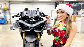 Our Panigale V4 SP gets a Carbon Front Fairing Stay [upl. by Thury]