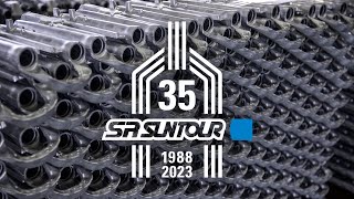 SR SUNTOUR is celebrating 35 years in the cycling industry [upl. by Crescint948]