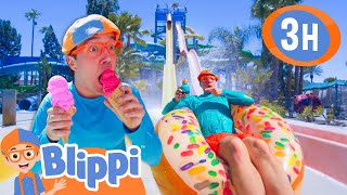 BLIPPIS WATER PARK ADVENTURE  More  Blippi and Meekah Best Friend Adventures [upl. by Venus]