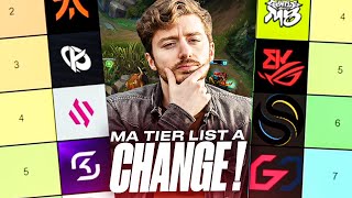 TIER LIST FINALE  CHANGEMENTS APRÈS LES INHOUSE [upl. by Shoemaker528]