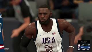 NBA 2K24 Full Gameplay USA vs SERBIA  NBA 2K24 Paris Olympics Mode PS4 Simulation [upl. by Yrellav]