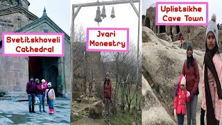 UPLISTSIKHE CAVE TOWNJVARI MONESTRYMTSKHETASVETITSKHOVELI CATHEDRALGEORGIA TRAVEL VLOG [upl. by Pellegrini633]