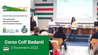 Corso Colf Badanti 2 Novembre 2022 [upl. by Snah]