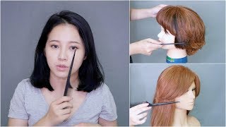 瀏海不會整理？基本瀏海分區＆妹妹頭吹整技巧！ How To Blow Out and Style Bangs [upl. by Mcgurn]