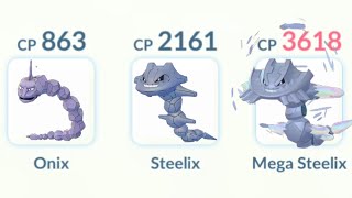 Onix Steelix Mega Steelix Evolution Line Only Challenge  Pokemon go [upl. by Anoj]