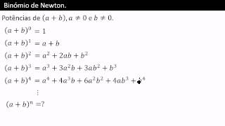 Binómio de Newton  Introdução [upl. by Nikolaos390]