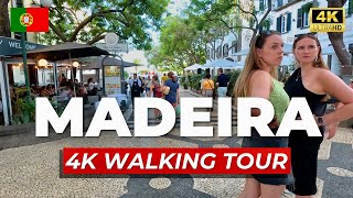 Funchal Madeira 4K Walking Tour  Saturday Night in Madeira Portugal [upl. by Lucias]