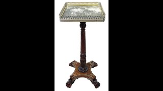 Grisaille Painted Regency Rosewood Occasional Table [upl. by Latrina]