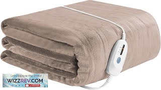 Electric Blanket Heated 72quot x 84quot Full Size Flannel Heated Blanket Review [upl. by Mac112]