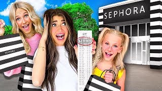 NO BUDGET SEPHORA CHALLENGE W My SiSTERS [upl. by Niehaus975]