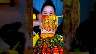 Fried skewers are here sisters Every one is so delicious। chinesefood challenge [upl. by Nylessoj808]